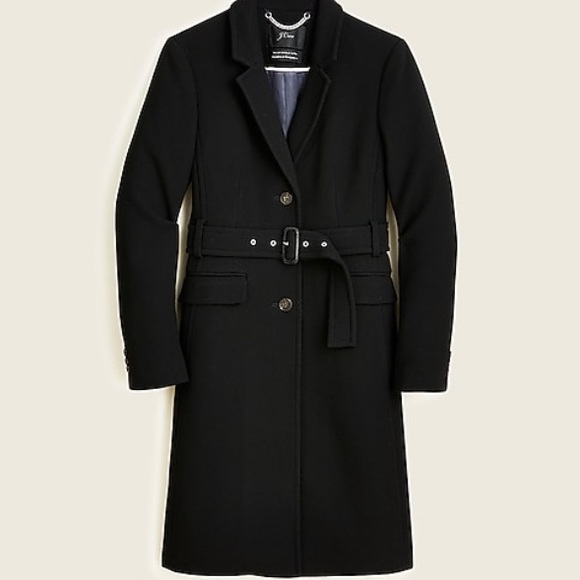 J. Crew Jackets & Blazers - J Crew Belted lady day topcoat in Italian double-cloth wool sz.10